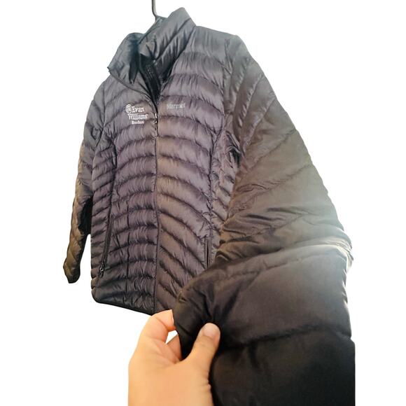 MARMOT Women’s Black 600 Fill Goose Down Zip Up Jacket Coat size Large - Picture 9 of 15